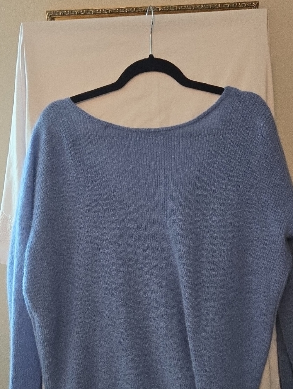 Sezane Sky Blue V-Neck Button Cardigan Sweater - Picture 3 of 6